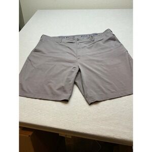PGA Tour Golf Shorts Grey Flat Front Mens 44 Athletic Casual